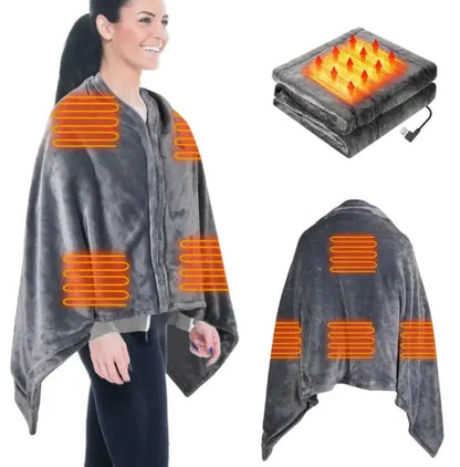 Washable Electric Heated Blanket With Zipper